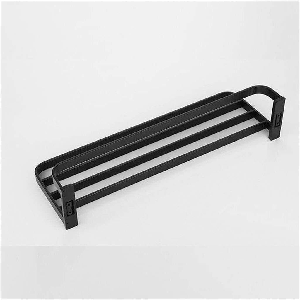 Black Copper Towel Rack for Bathroom & Kitchen, Rust-Proof Square Bathroom Towel Holder, Space-Saving Pendant, Stainless Steel, Easy Installation