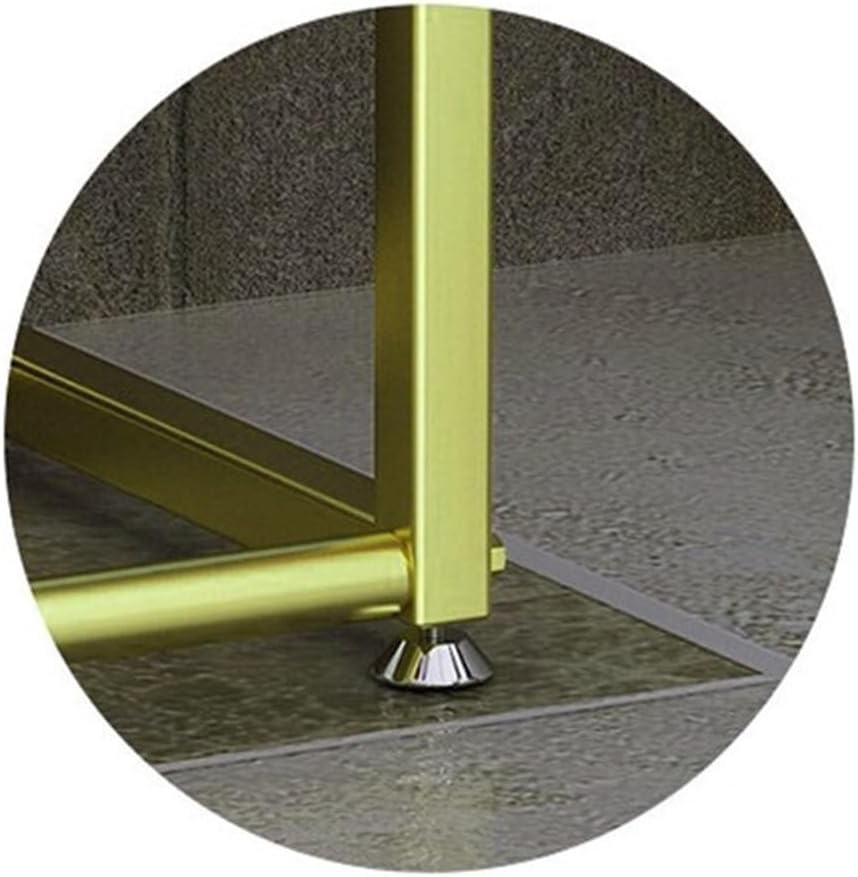 Freestanding Vertical Towel Rack, Black Bathroom Floor Stand, Multifunctional Clothes Hanger Organizer, No-Drill(Gold)
