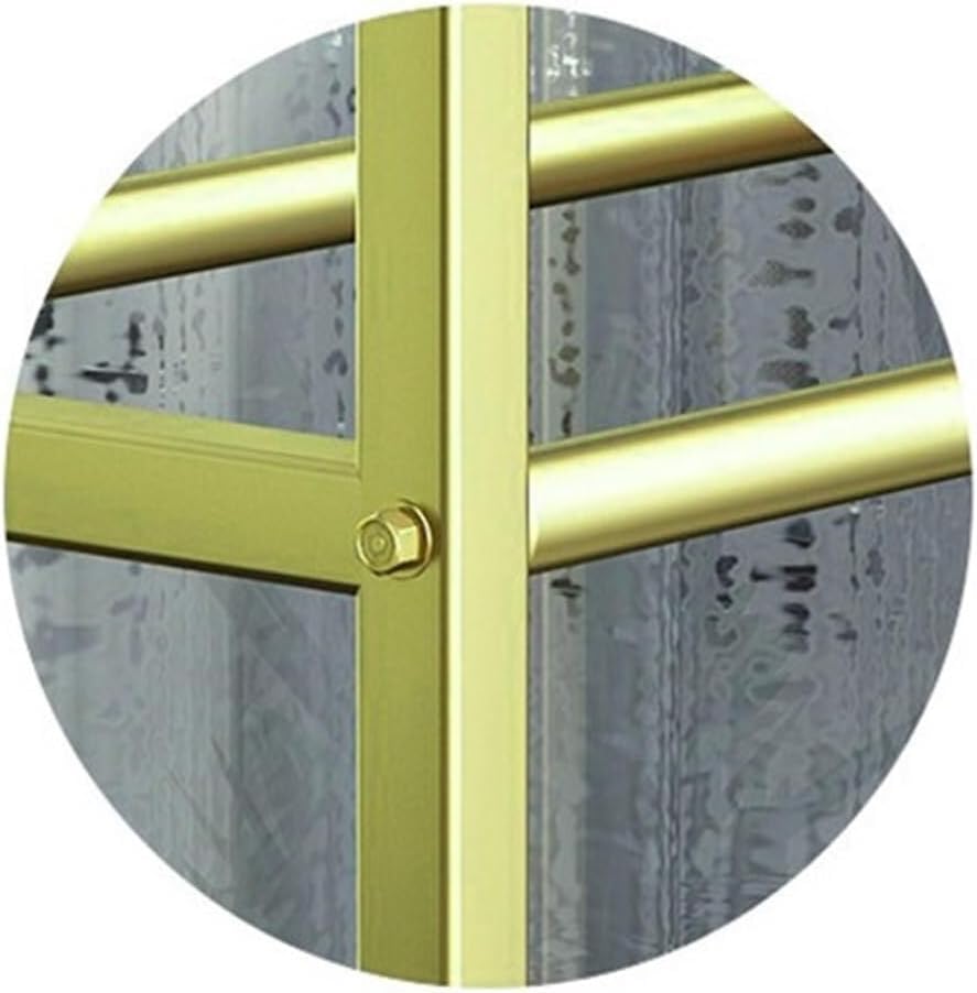 Freestanding Vertical Towel Rack, Black Bathroom Floor Stand, Multifunctional Clothes Hanger Organizer, No-Drill(Gold)
