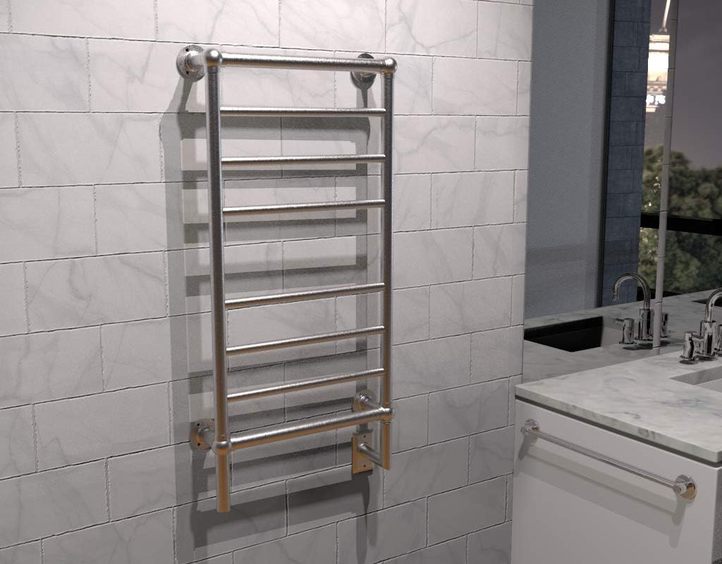 Amba Traditional T-2040PN 8-Bar Hardwired Towel Warmer in Polished Nickel