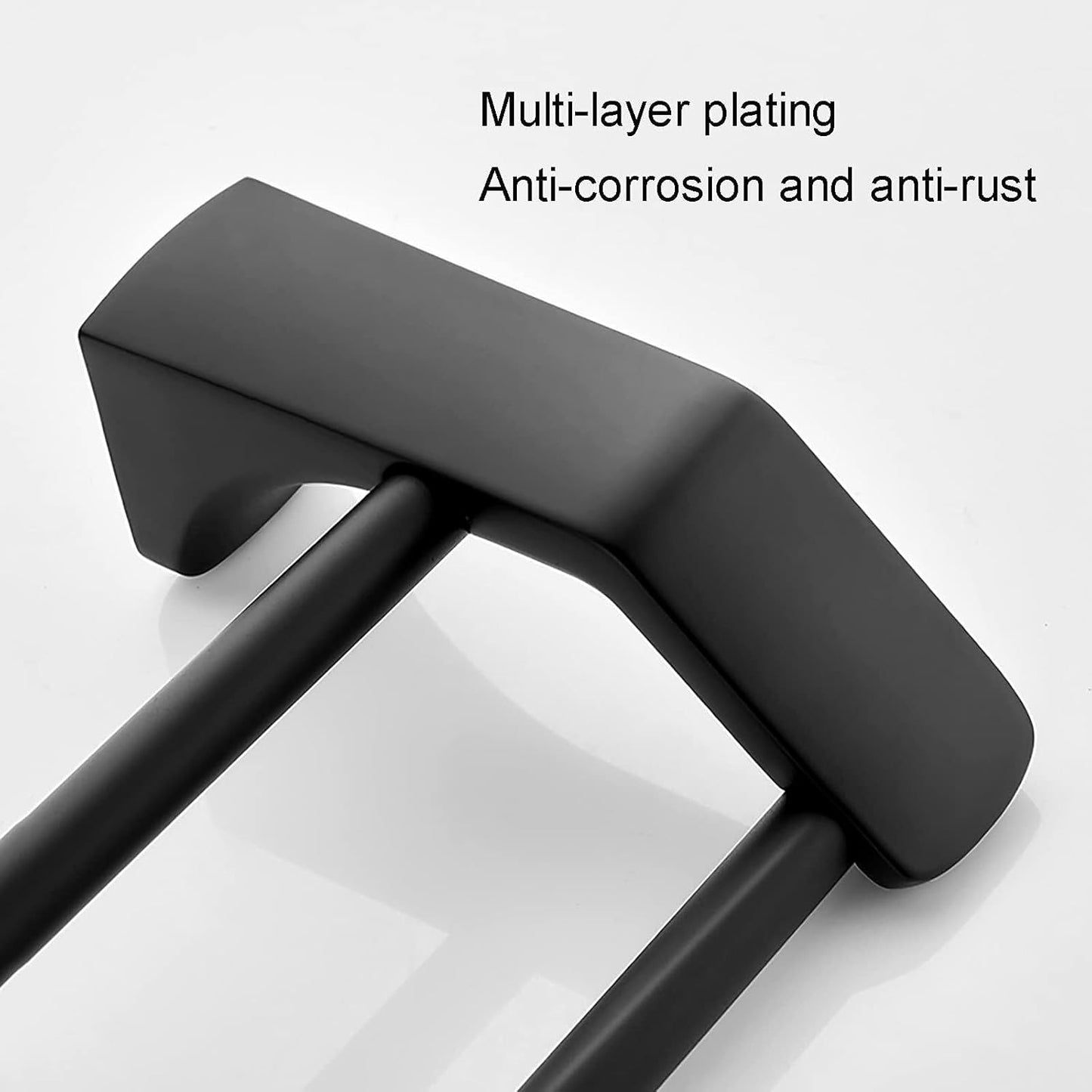 Black Thicken Sustowel Rack, Bathroom Single Pole Double Pole Towel Rack for Kitchen, Bathroom/Single Pole/30Cm The New(Single Pole,80Cm)