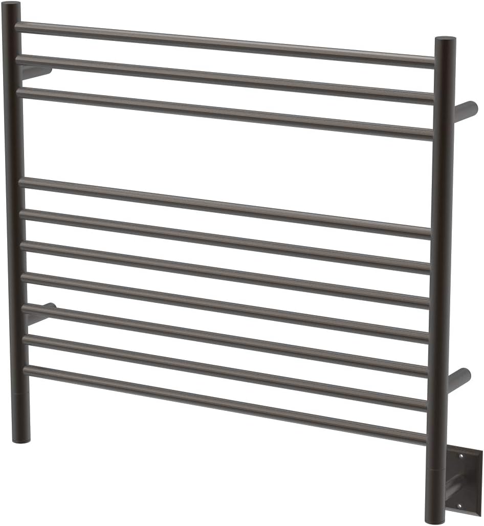 Amba Jeeves KSB Model K-Straight 10-Bar Hardwired Towel Warmer in Brushed